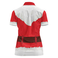 Santa Claus Costume Women Polo Shirt Christmas Holiday Cosplay - Wonder Print Shop