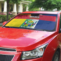Central African Republic Auto Sun Shade Happy Republic Day - Wonder Print Shop