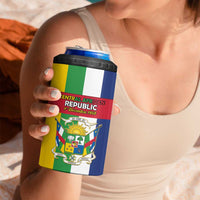 Personalized Central African Republic 4 in 1 Can Cooler Tumbler Happy Republic Day - Wonder Print Shop
