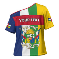 Personalized Central African Republic Cross Shoulder Shirt Happy Republic Day - Wonder Print Shop