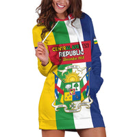 Personalized Central African Republic Hoodie Dress Happy Republic Day - Wonder Print Shop