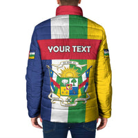 Personalized Central African Republic Padded Jacket Happy Republic Day - Wonder Print Shop