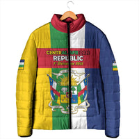 Personalized Central African Republic Padded Jacket Happy Republic Day - Wonder Print Shop