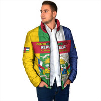 Personalized Central African Republic Padded Jacket Happy Republic Day - Wonder Print Shop