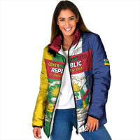 Personalized Central African Republic Padded Jacket Happy Republic Day - Wonder Print Shop