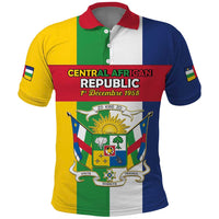 Personalized Central African Republic Polo Shirt Happy Republic Day - Wonder Print Shop