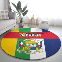 Central African Republic Round Carpet Happy Republic Day - Wonder Print Shop