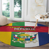 Central African Republic Round Carpet Happy Republic Day - Wonder Print Shop