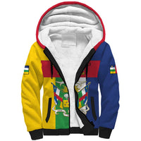 Personalized Central African Republic Sherpa Hoodie Happy Republic Day - Wonder Print Shop