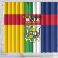 Central African Republic Shower Curtain Happy Republic Day - Wonder Print Shop