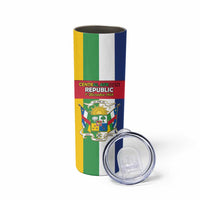 Personalized Central African Republic Skinny Tumbler Happy Republic Day - Wonder Print Shop