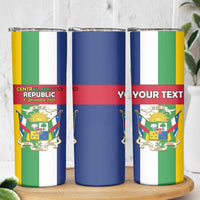 Personalized Central African Republic Skinny Tumbler Happy Republic Day - Wonder Print Shop