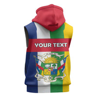 Personalized Central African Republic Sleeveless Zip Hoodie Happy Republic Day - Wonder Print Shop
