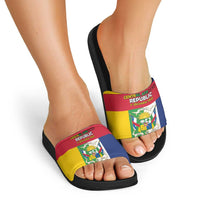 Central African Republic Slide Sandals Happy Republic Day - Wonder Print Shop