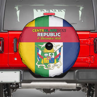 Central African Republic Spare Tire Cover Happy Republic Day - Wonder Print Shop