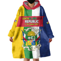 Personalized Central African Republic Wearable Blanket Hoodie Happy Republic Day - Wonder Print Shop