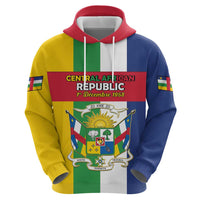 Personalized Central African Republic Zip Hoodie Happy Republic Day - Wonder Print Shop