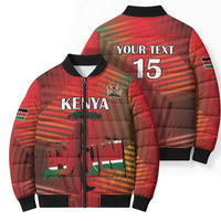 Kenya Athletics Bomber Puffer Jacket Run Faster - Wonder Print Shop