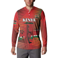 Kenya Athletics Button Sweatshirt Run Faster - Wonder Print Shop