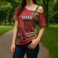 Kenya Athletics Cross Shoulder Shirt Run Faster - Wonder Print Shop