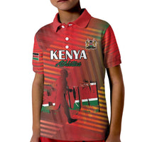 Kenya Athletics Kid Polo Shirt Run Faster - Wonder Print Shop