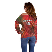 Kenya Athletics Off Shoulder Sweater Run Faster - Wonder Print Shop