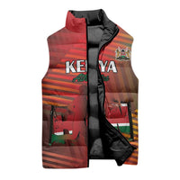 Kenya Athletics Sleeveless Puffer Jacket Run Faster - Wonder Print Shop