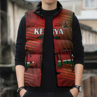 Kenya Athletics Sleeveless Puffer Jacket Run Faster - Wonder Print Shop