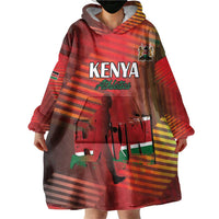 Kenya Athletics Wearable Blanket Hoodie Run Faster - Wonder Print Shop