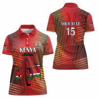 Kenya Athletics Women Polo Shirt Run Faster - Wonder Print Shop