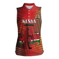 Kenya Athletics Women Sleeveless Polo Shirt Run Faster - Wonder Print Shop