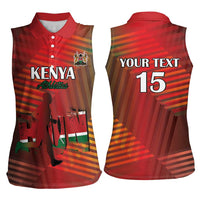 Kenya Athletics Women Sleeveless Polo Shirt Run Faster - Wonder Print Shop