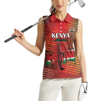 Kenya Athletics Women Sleeveless Polo Shirt Run Faster - Wonder Print Shop