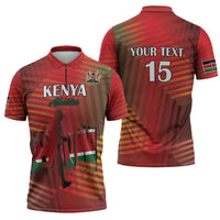 Kenya Athletics Zipper Polo Shirt Run Faster - Wonder Print Shop