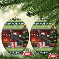 Scotland Christmas Ceramic Ornament Scottish Terrier - Nollaig Chridheil - Wonder Print Shop