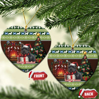 Scotland Christmas Ceramic Ornament Scottish Terrier - Nollaig Chridheil - Wonder Print Shop