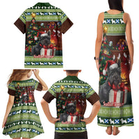 Scotland Christmas Family Matching Tank Maxi Dress and Hawaiian Shirt Scottish Terrier - Nollaig Chridheil - Wonder Print Shop