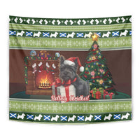 Scotland Christmas Tapestry Scottish Terrier - Nollaig Chridheil - Wonder Print Shop