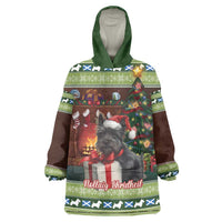 Scotland Christmas Wearable Blanket Hoodie Scottish Terrier - Nollaig Chridheil - Wonder Print Shop