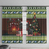 Scotland Christmas Window Curtain Scottish Terrier - Nollaig Chridheil - Wonder Print Shop