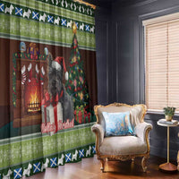 Scotland Christmas Window Curtain Scottish Terrier - Nollaig Chridheil - Wonder Print Shop
