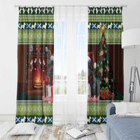 Scotland Christmas Window Curtain Scottish Terrier - Nollaig Chridheil - Wonder Print Shop