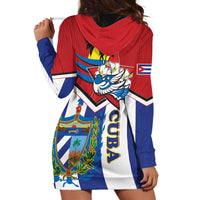 Cuba Independence Day Hoodie Dress Cuban Trogon Mix Hedychium Coronarium - Wonder Print Shop