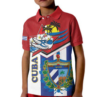 Cuba Independence Day Kid Polo Shirt Cuban Trogon Mix Hedychium Coronarium - Wonder Print Shop