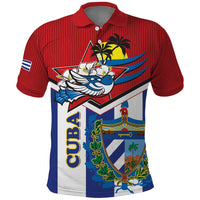 Cuba Independence Day Polo Shirt Cuban Trogon Mix Hedychium Coronarium - Wonder Print Shop
