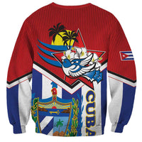 Cuba Independence Day Sweatshirt Cuban Trogon Mix Hedychium Coronarium - Wonder Print Shop