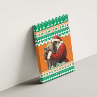 Ivory Coast Christmas Canvas Wall Art Black Santa With Forest Elephant - Wonder Print Shop