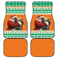 Ivory Coast Christmas Car Mats Black Santa With Forest Elephant - Wonder Print Shop
