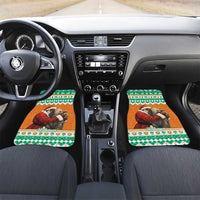 Ivory Coast Christmas Car Mats Black Santa With Forest Elephant - Wonder Print Shop