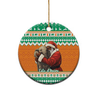 Ivory Coast Christmas Ceramic Ornament Black Santa With Forest Elephant - Wonder Print Shop